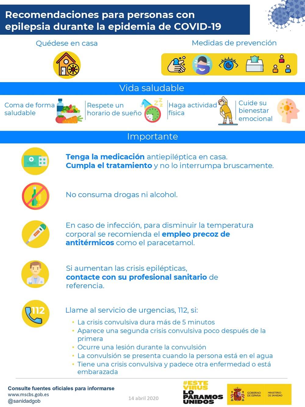 Personas con epilepsia durante la epidemia de COVID-19