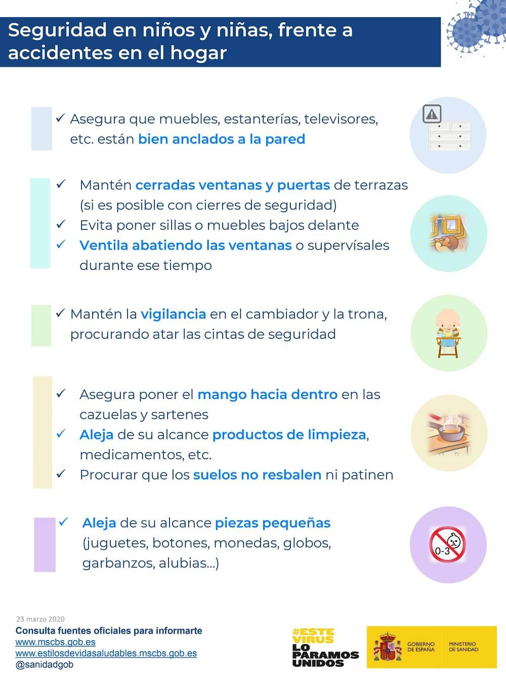 COVID19 prevencion accidentes ninos