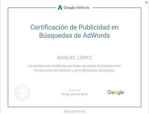 Google adwords Certificate