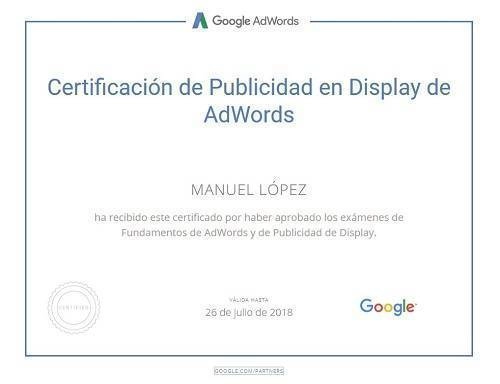 Google Adwords Display Certificate