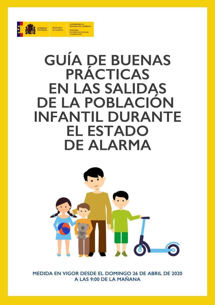 Guía de buenas prácticas en las salidas de la población infantil durante el estado de alarma