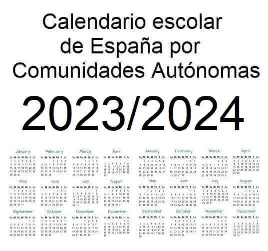 calendario escolar 2023/2024