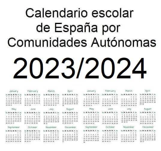 Calendario escolar 20232024 en Comunidad Valenciana 🗓️ 🏕️☀️