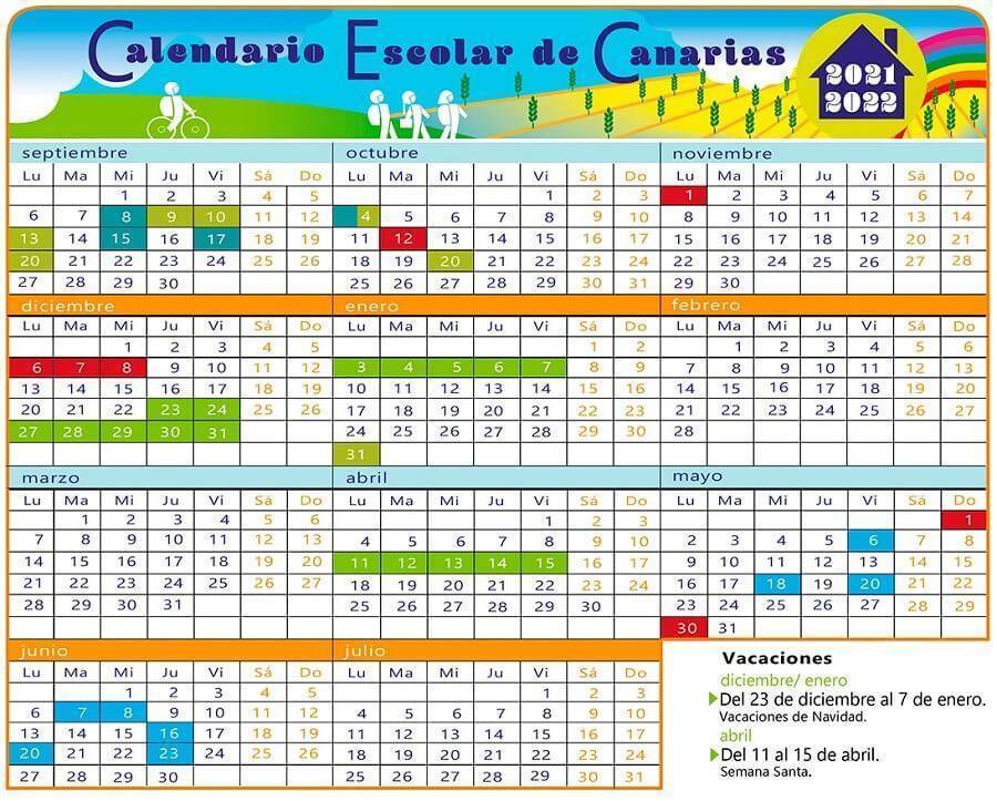Calendario Escolar 2023 A 2024 Canarias Islands Map IMAGESEE