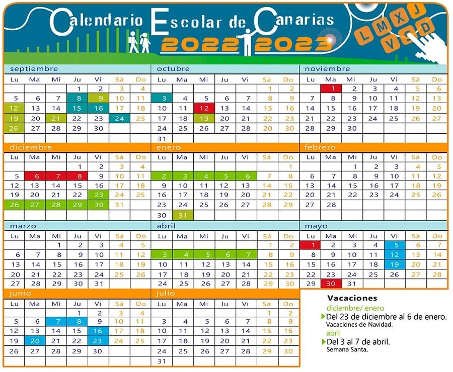 calendario escolar canarias 2022-2023