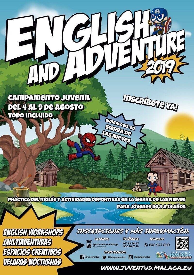 campamento bilingue english adventure 2019 del ayuntamiento de malaga