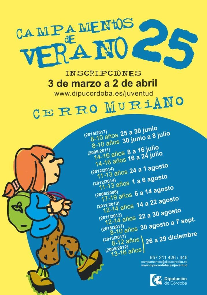 campamentos de verano cerro muriano 2025 fechas