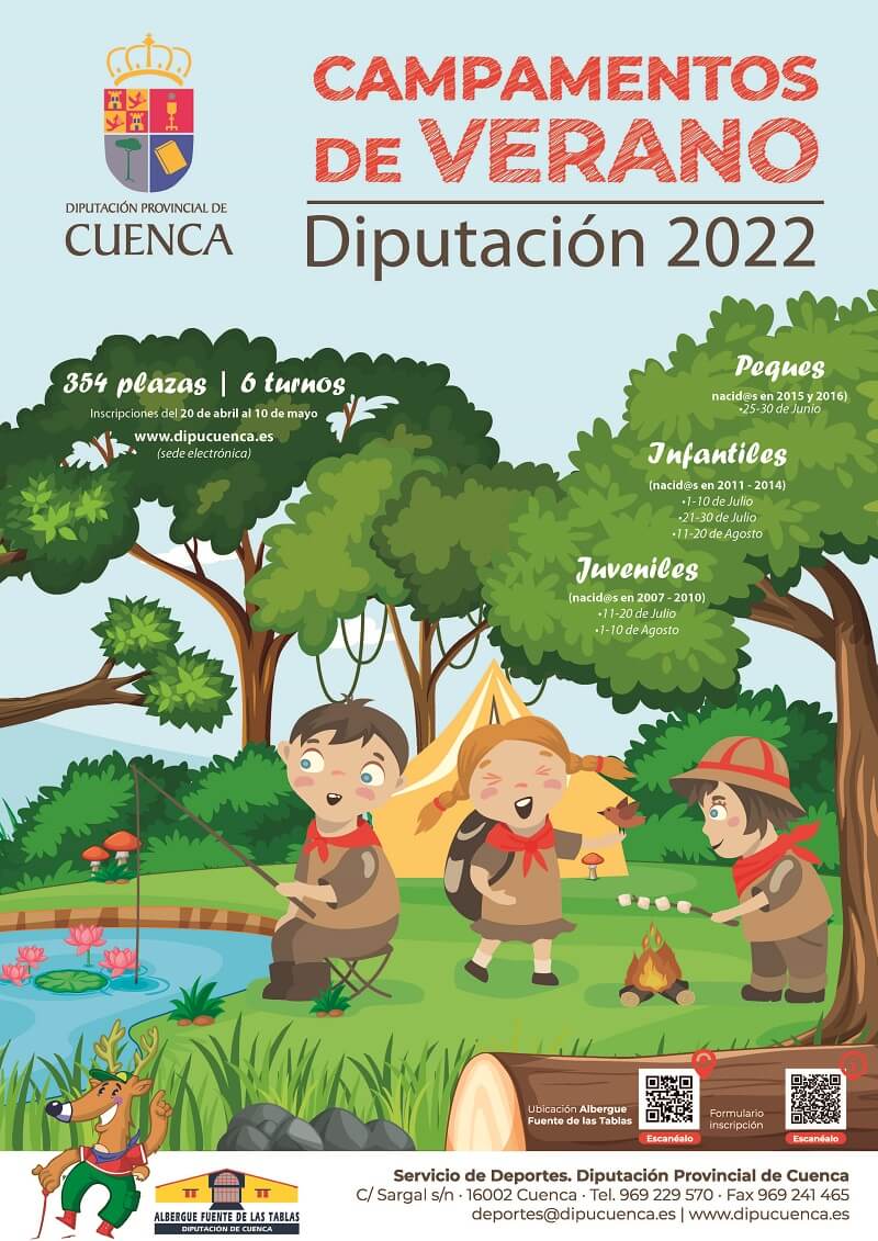 Campamentos de verano 2022 de la Diputación de Cuenca