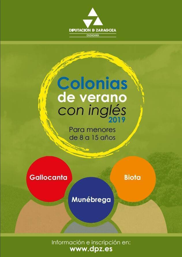 colonias de verano 2019 en ingles de diputacion de zaragoza