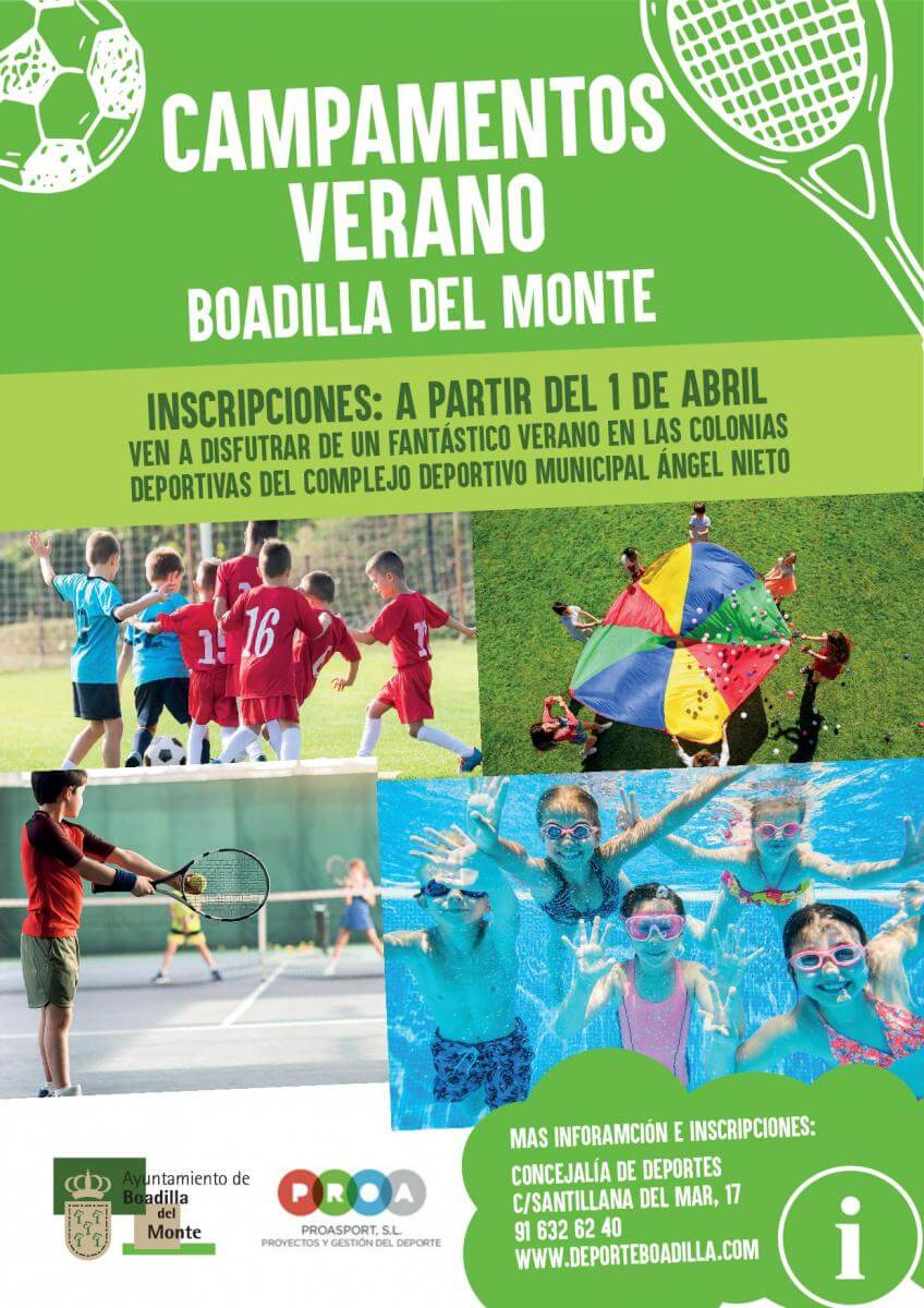 colonias y campus deportivos de verano 2019 de boadilla del monte