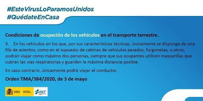 condiciones de ocupacion de vehiculos tipo furgonetas