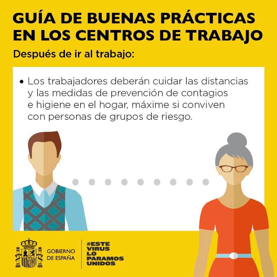 guia de buenas practicas en los centros de trabajo - Después de ir al trabajo