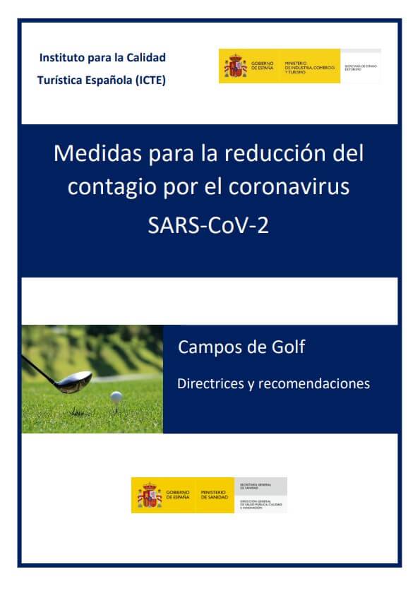 guia para reducir el contagio de coronavirus en Campos de Golf