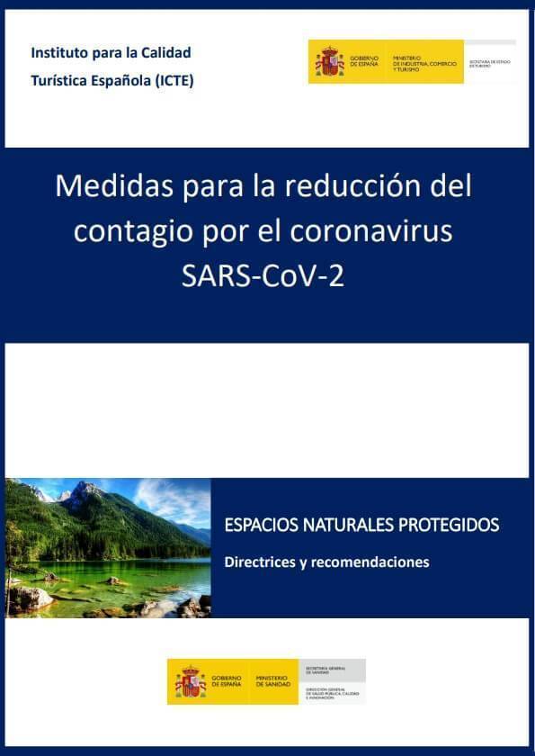 guia para reducir el contagio de coronavirus en Espacios naturales protegidos