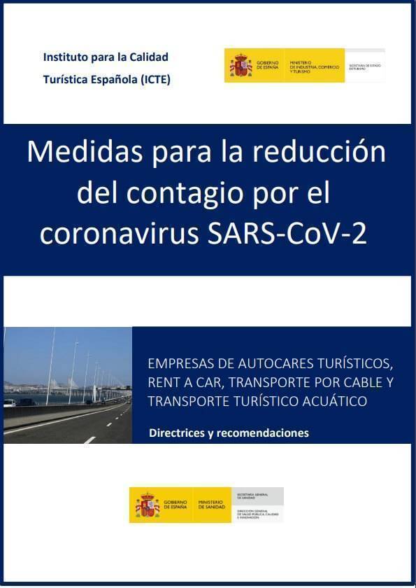 guia para reducir el contagio de coronavirus en Transporte turístico