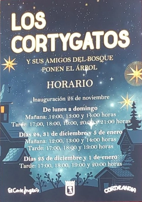 horarios Cortylandia 2023 2024