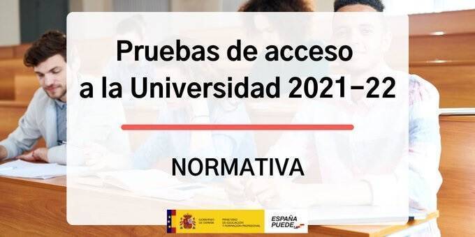 pruebas acceso universidad 2021 2022 ebau