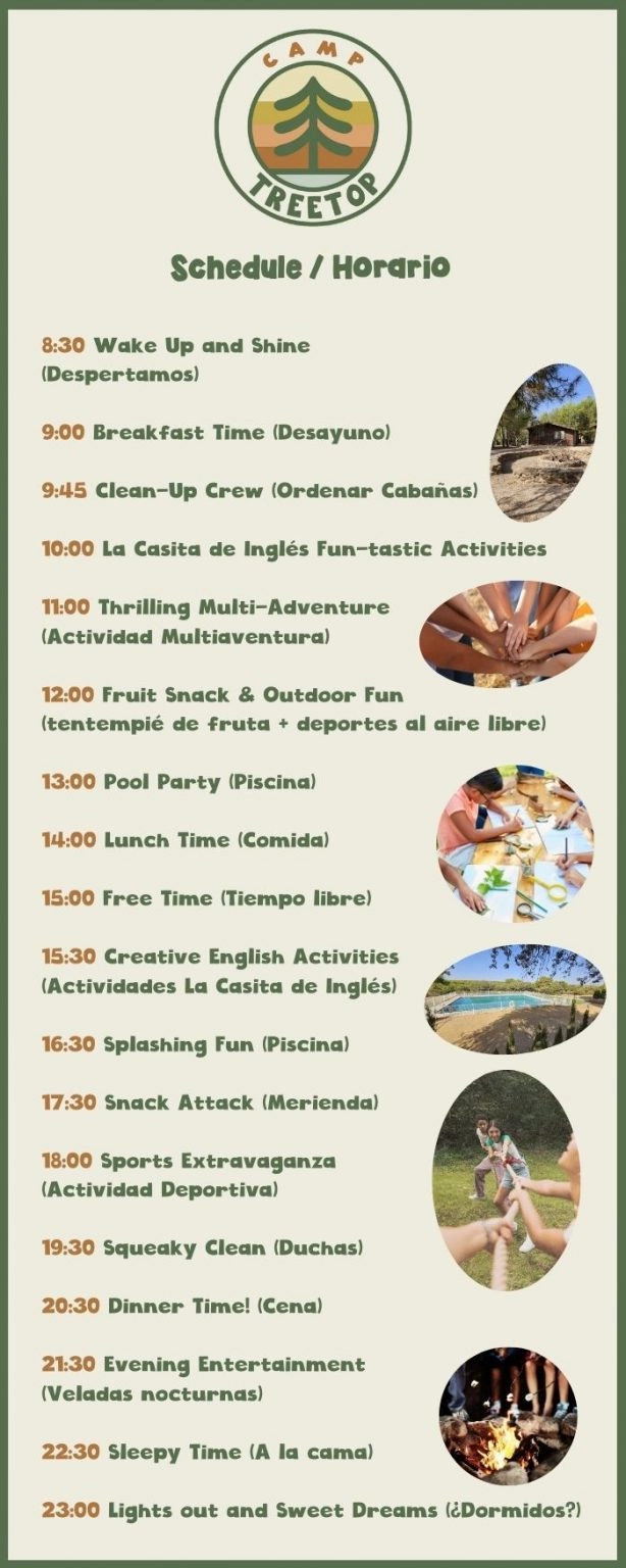 schedule camp treetop